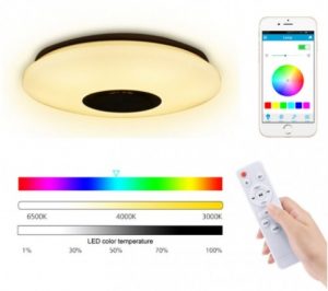 Plafón led circular con mando a distancia cambio de color 36 w  bluetooth y dimable. OFERTA HASTA EL DIA 1/03/2025