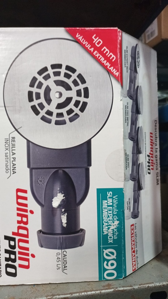 VALVULA  PLATO  DUCHA 90 EXTRA PLANA WIRQUIN PRO 49.36€
