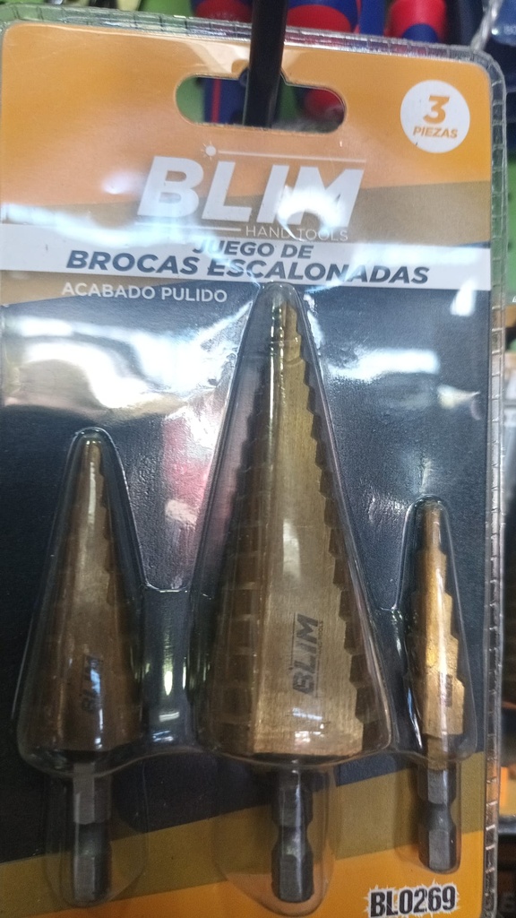JUEGO 3 BROCAS ESCALONADAS 4-32mm