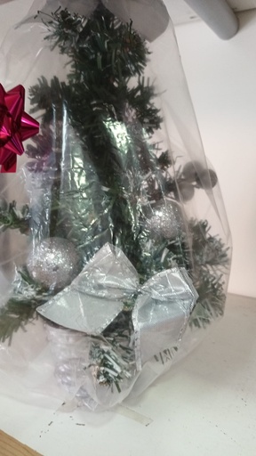 [812051] ARBOL NAVIDAD C/CESTO 30 CTM BLANCO