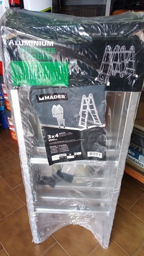 Escalera aluminio articulada 3x4 MADER (OFERTA)