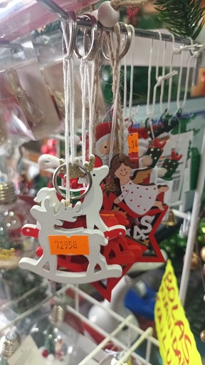 COLGANTE NAVIDAD RENO MADERA (LLAVERO)