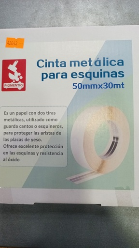 CINTA ESQUINERO PAPEL METAL PLADUR 50X30