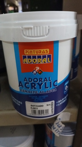 PINTURA ACRILICA SATINADA BLANCA 750ML